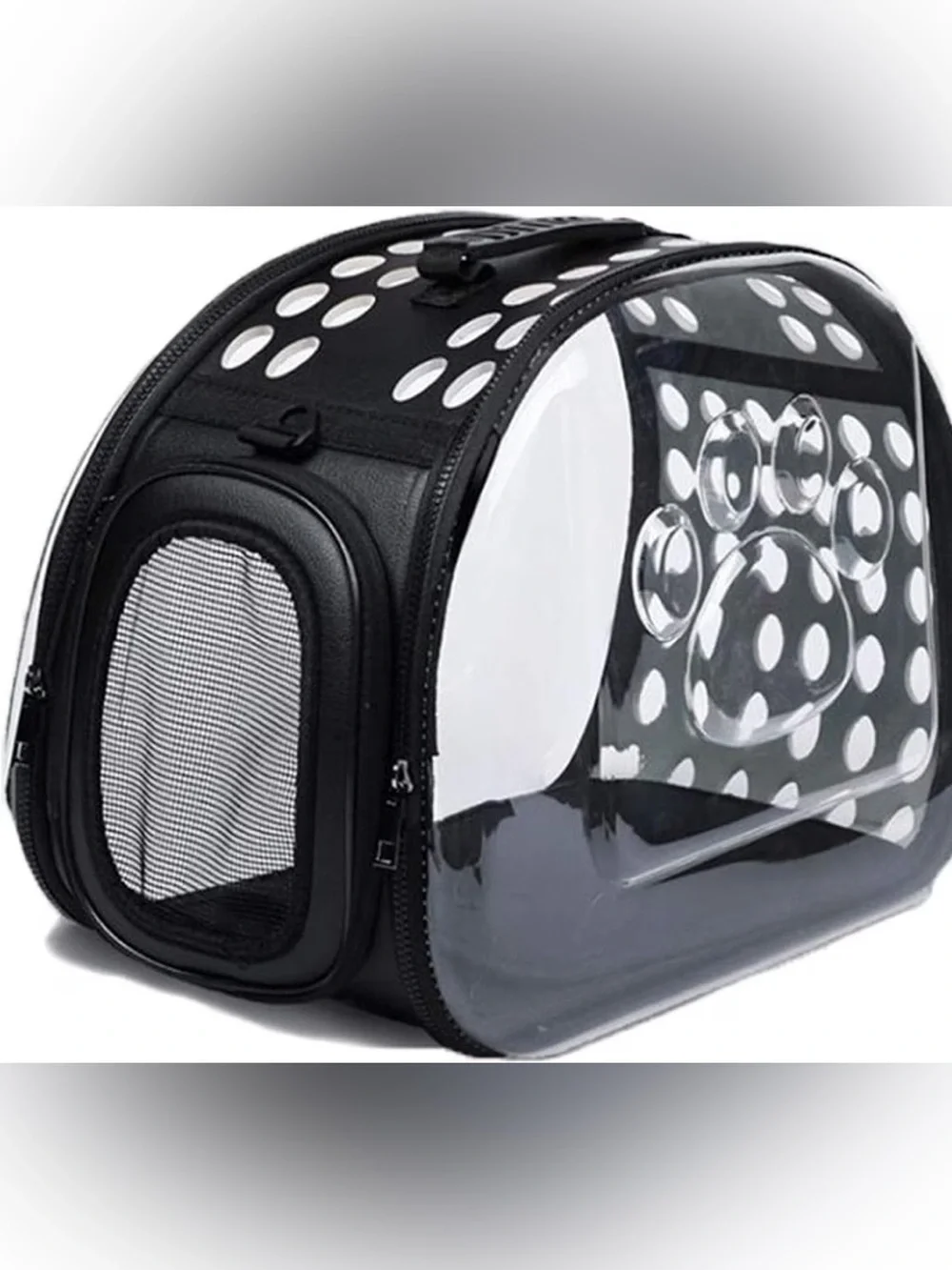 Transparent Black PET Carrier Backpack with Clear Front!! SHOULDER STRAP ❗️🐾😍